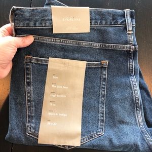 NWT Men’s Everlane slim high-stretch indigo jeans